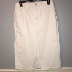 JCREW White Denim Pencil Skirt. Size 29
